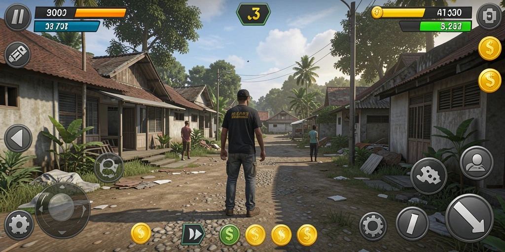 Gambar yang memperlihatkan variasi level yang menarik.